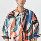 [CROQUIS]Abstract Lightweight Statement Shirt