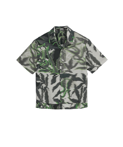 [CROQUIS]Botanical Vine Cuban-collar Shirt