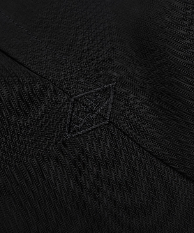 [CROQUIS]Embroidered-logo Drape Shirt