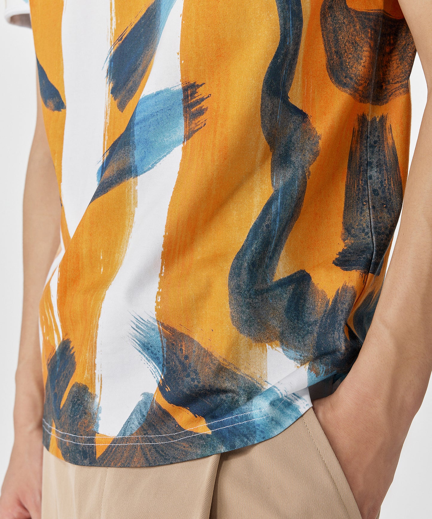 [CROQUIS]Hand-painted Abstract Tiger T-shirt