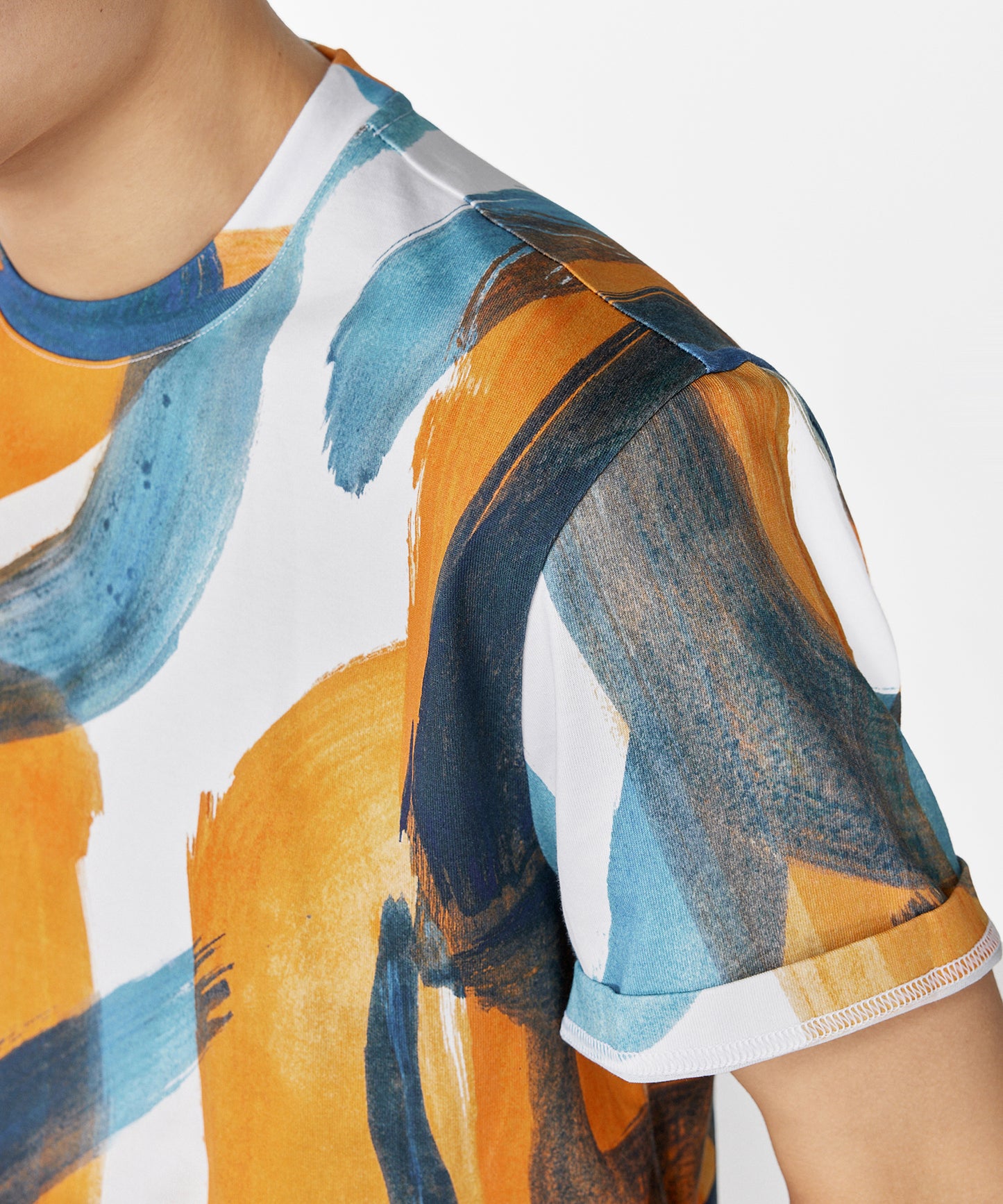 [CROQUIS]Hand-painted Abstract Tiger T-shirt