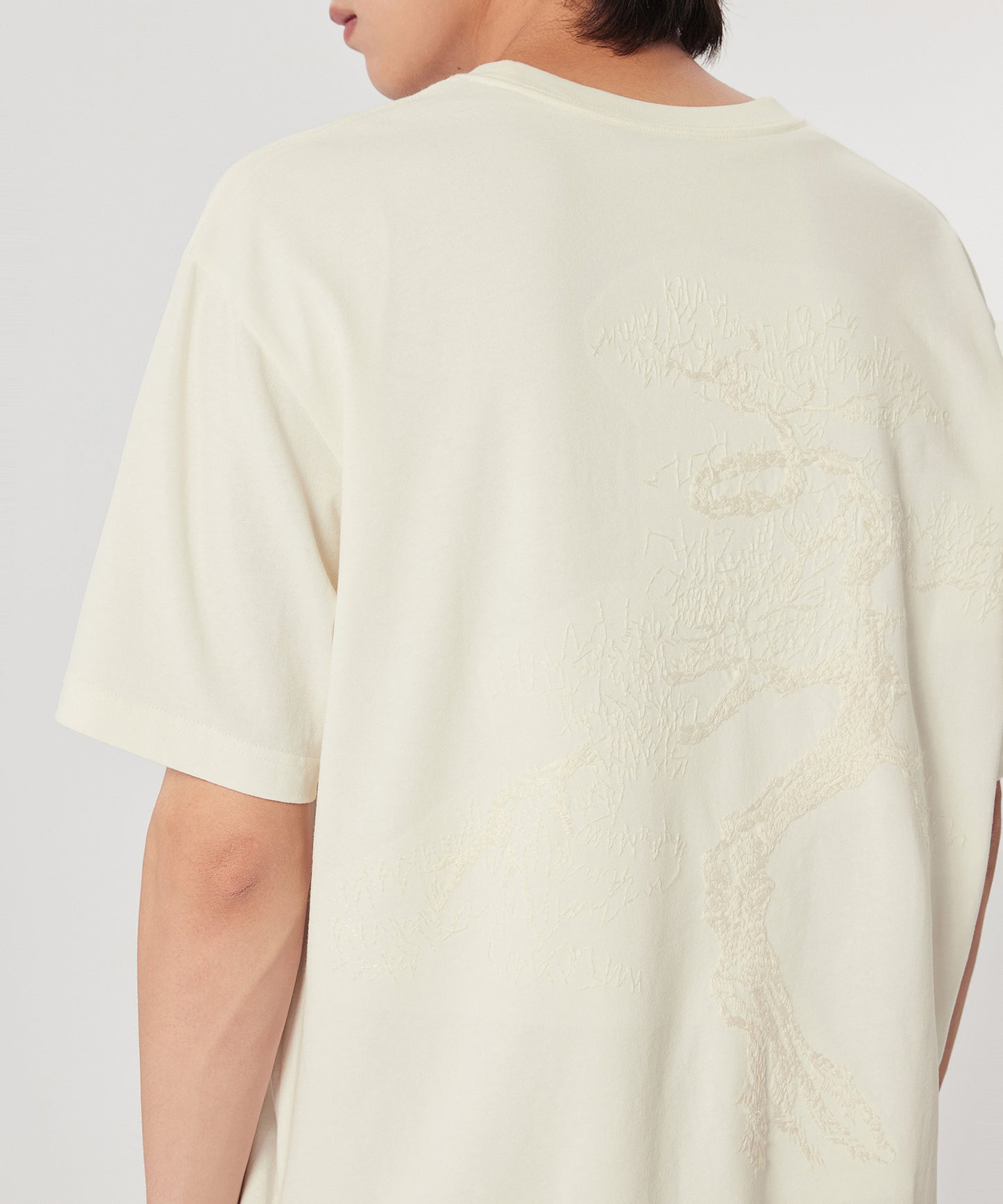 [CROQUIS]Versatile Embroidered T-shirt