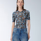 Floral-pattern Second Skin Top