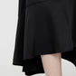 Satin Elegance Asymmetric-hem Skirt