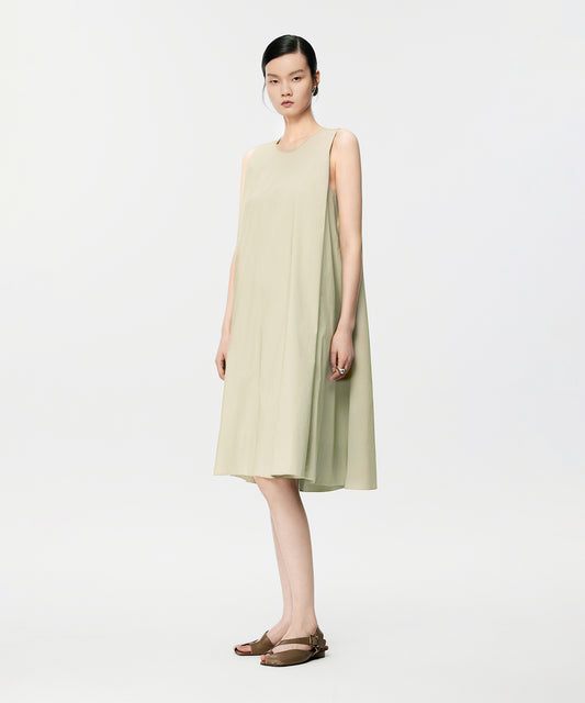 Minimalist Flared Midi Dress