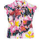 Abstract Hand-painted Floral Sleeveless Shirt