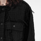 Frayed Tweed Collarless Jacket