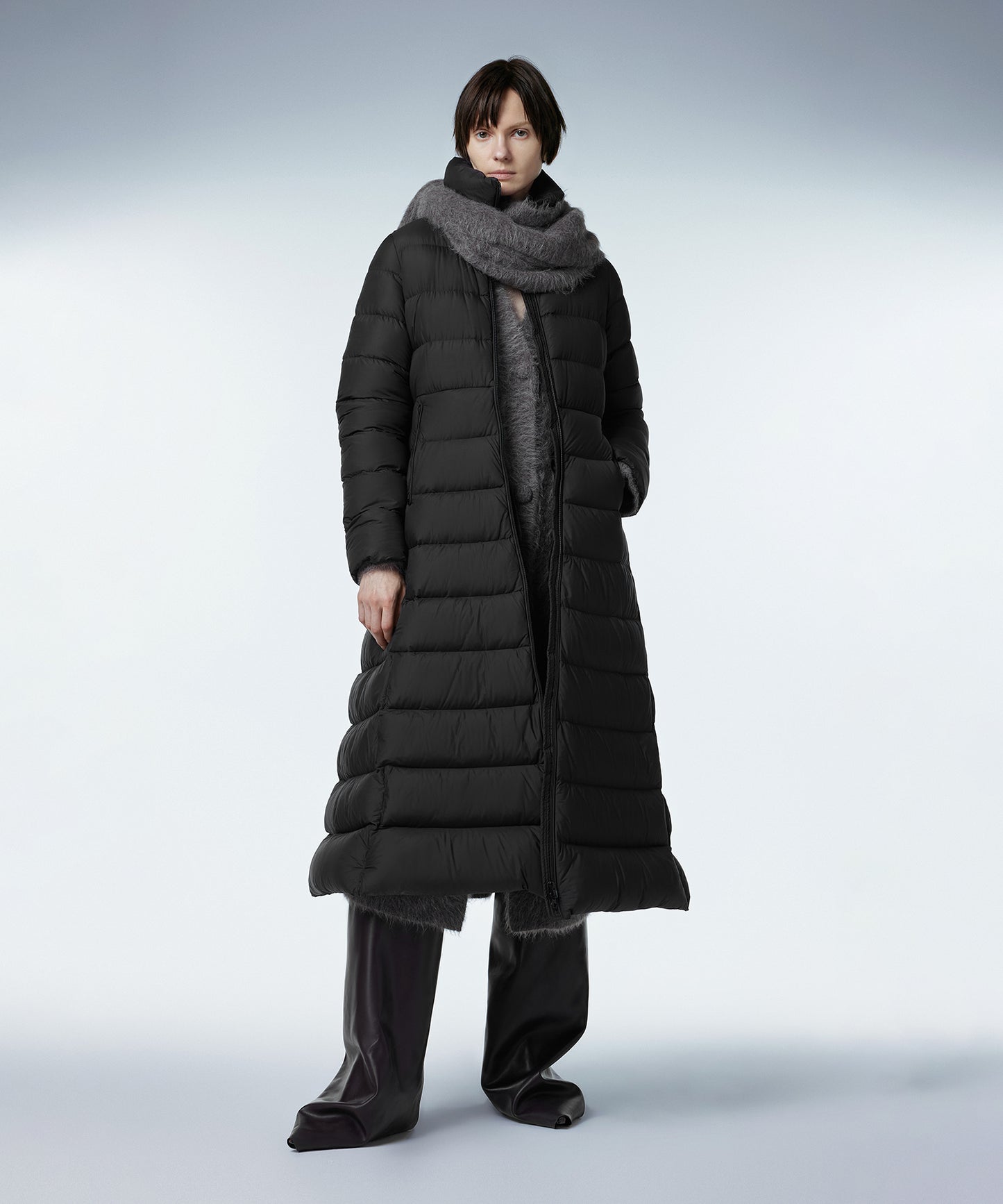 Mermaid Silhouette Long Down Coat