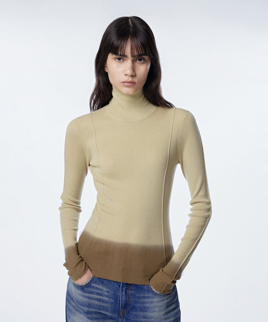 Ribbed Slim-fit High-neck Sweater