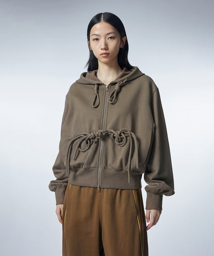 Unique Corded Zip-up Hoodie