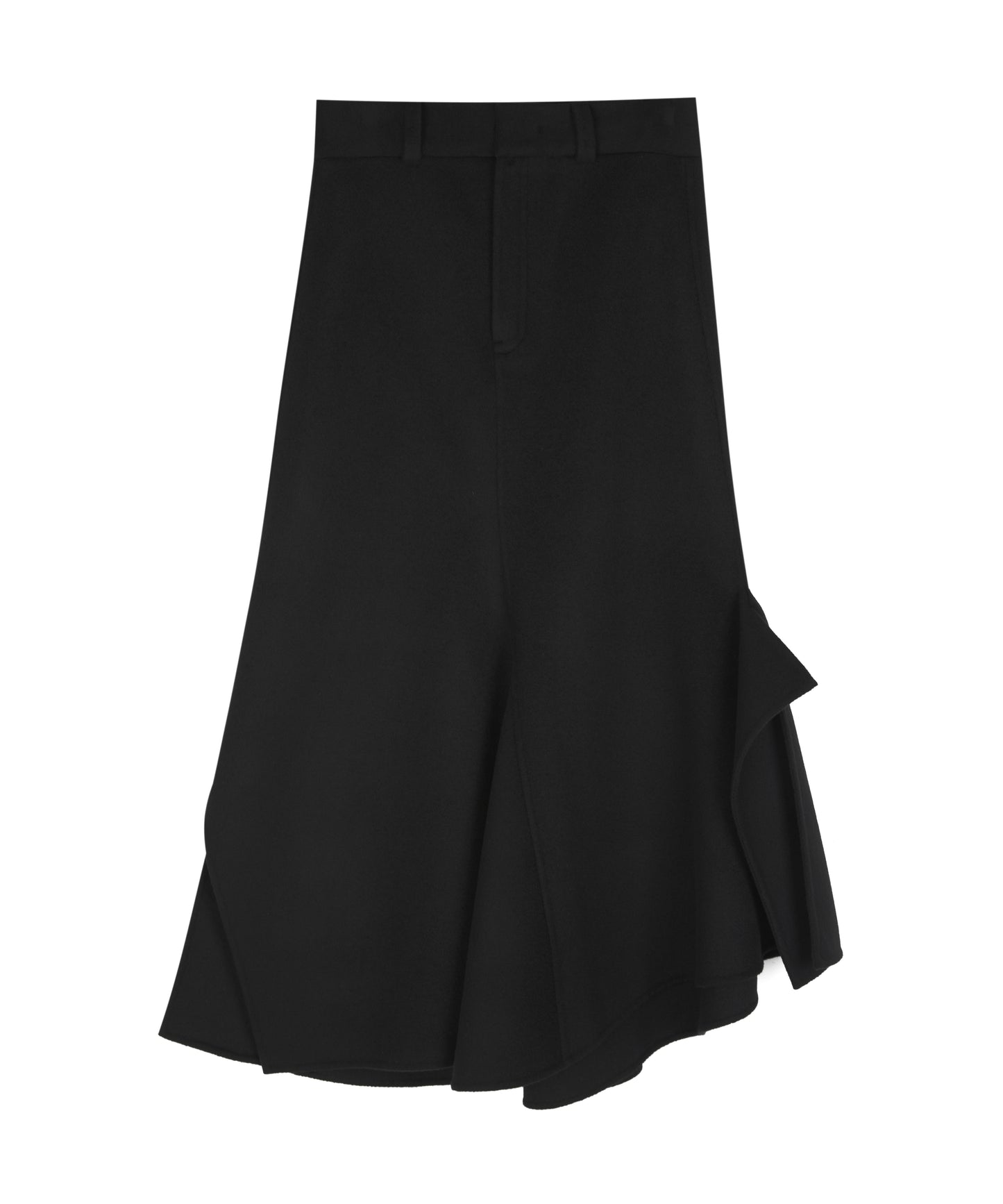 Asymmetric Wool Mermaid Skirt