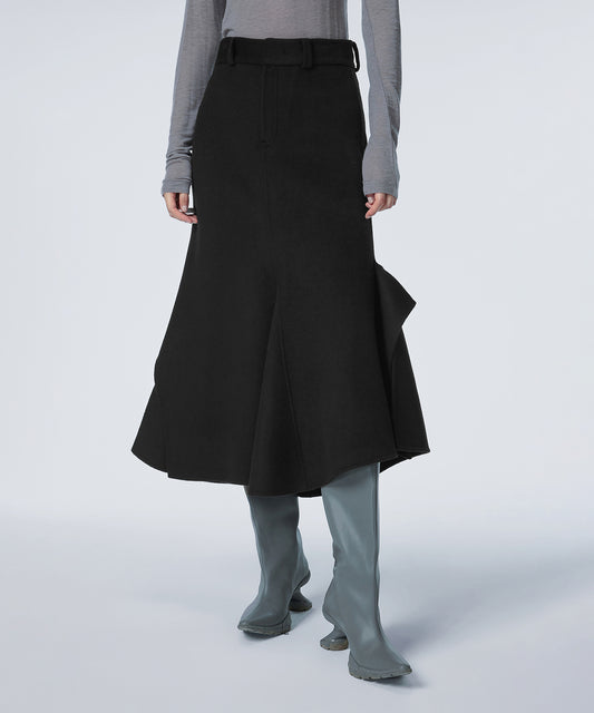 Asymmetric Wool Mermaid Skirt