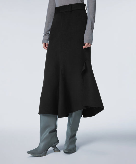 Asymmetric Wool Mermaid Skirt