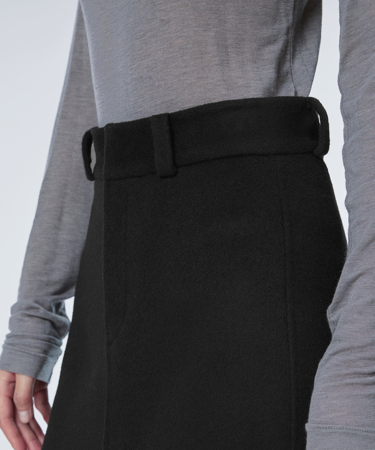 Asymmetric Wool Mermaid Skirt