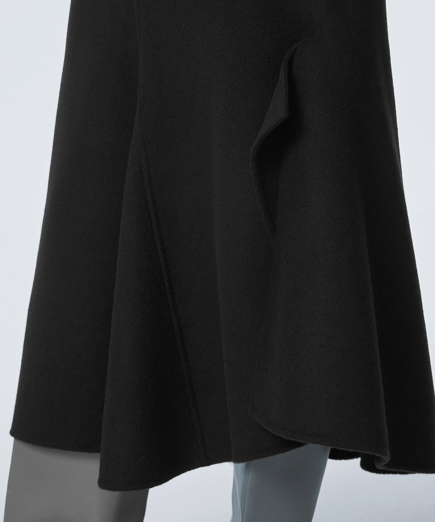 Asymmetric Wool Mermaid Skirt