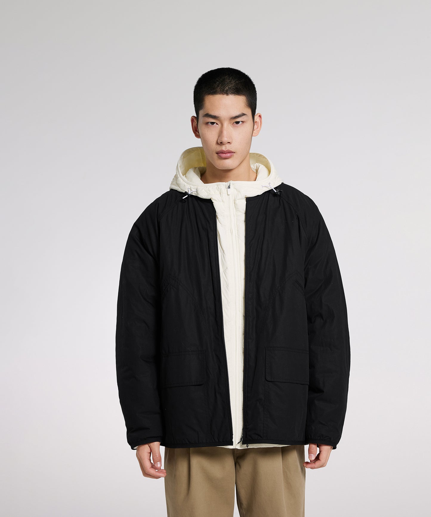 [CROQUIS]Reversible Round-neck Boa Jacket