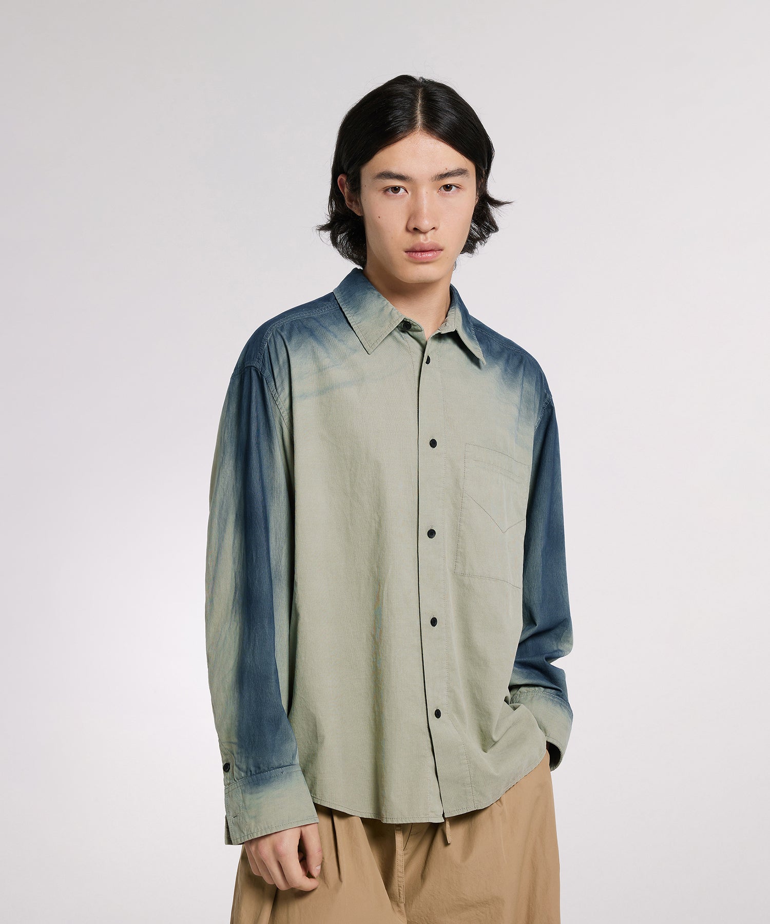 RILY Corduroy shirt Blue コーデュロイ シャツ