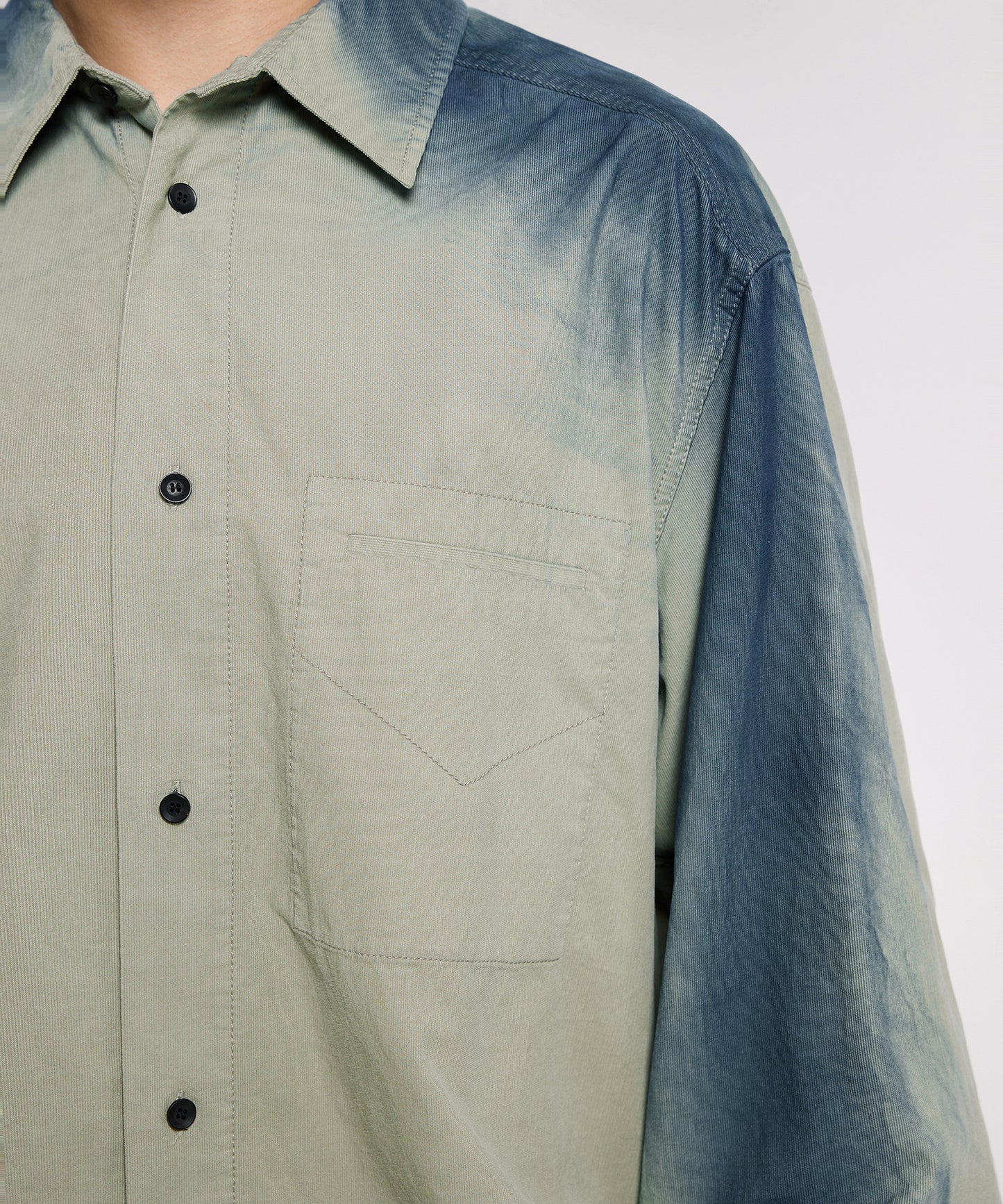 [CROQUIS]Spray-printed Fine Corduroy Shirt