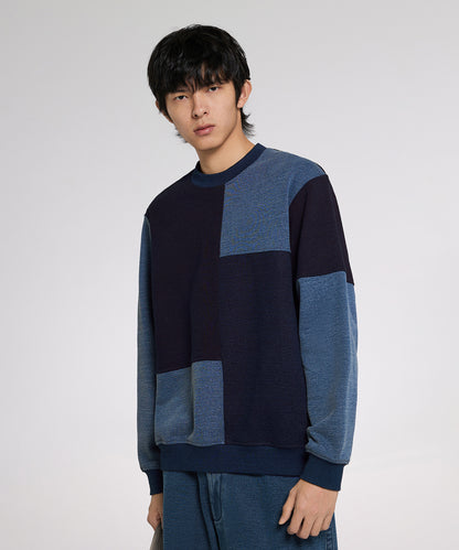 [CROQUIS]Color-block Warm Sweatshirt