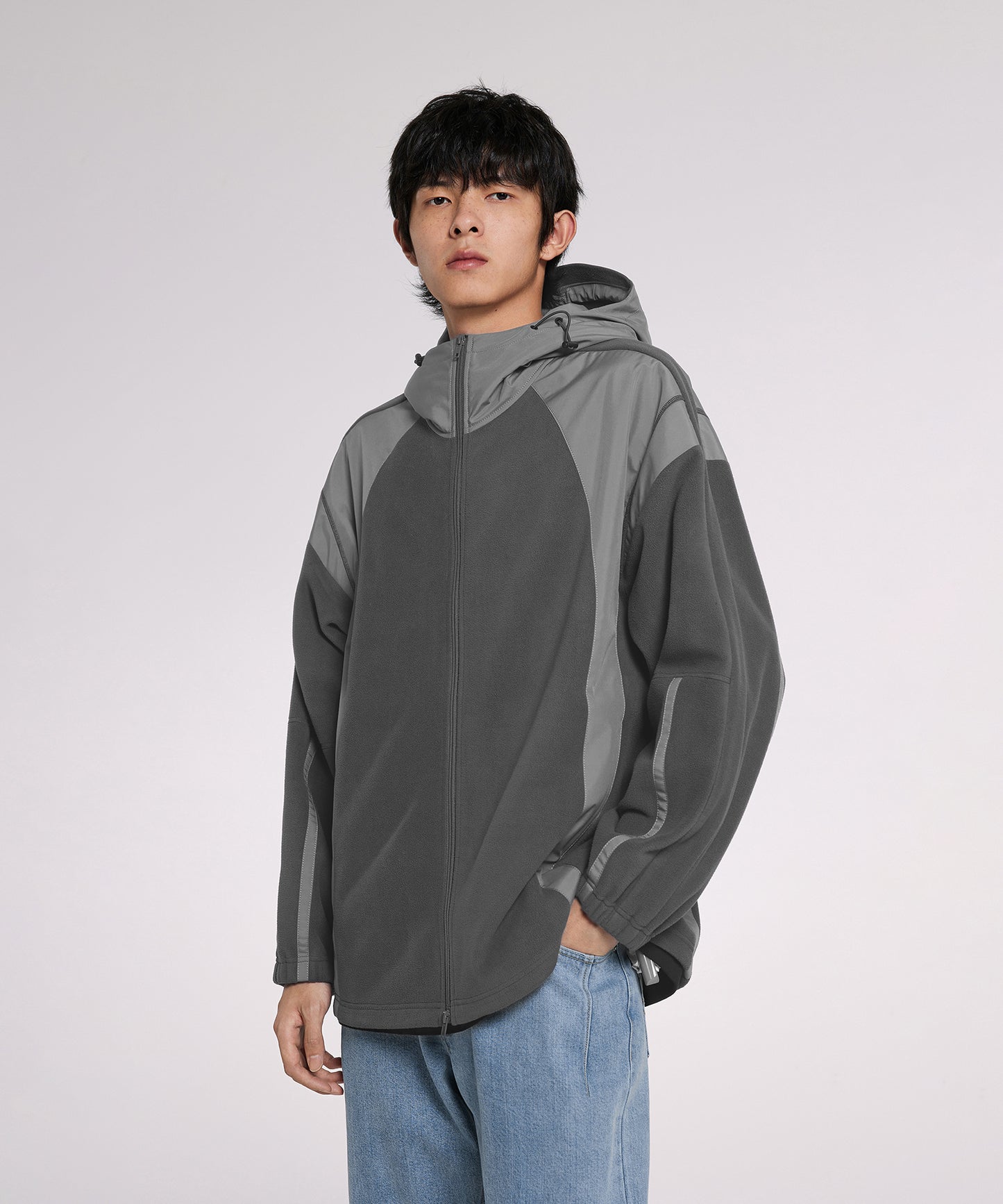 [CROQUIS]Contrast Active Fleece Jacket