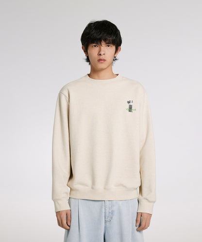 [CROQUIS]Whimsical Nature Print Sweatshirt