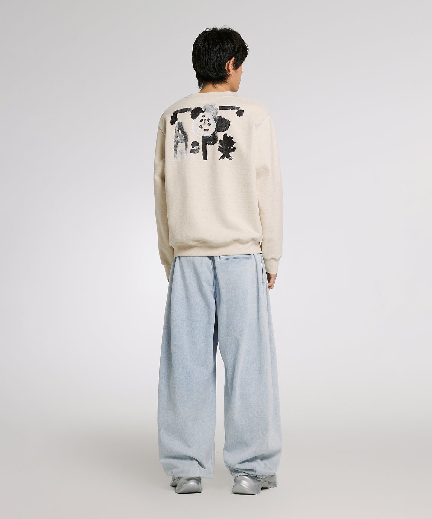 [CROQUIS]Whimsical Nature Print Sweatshirt