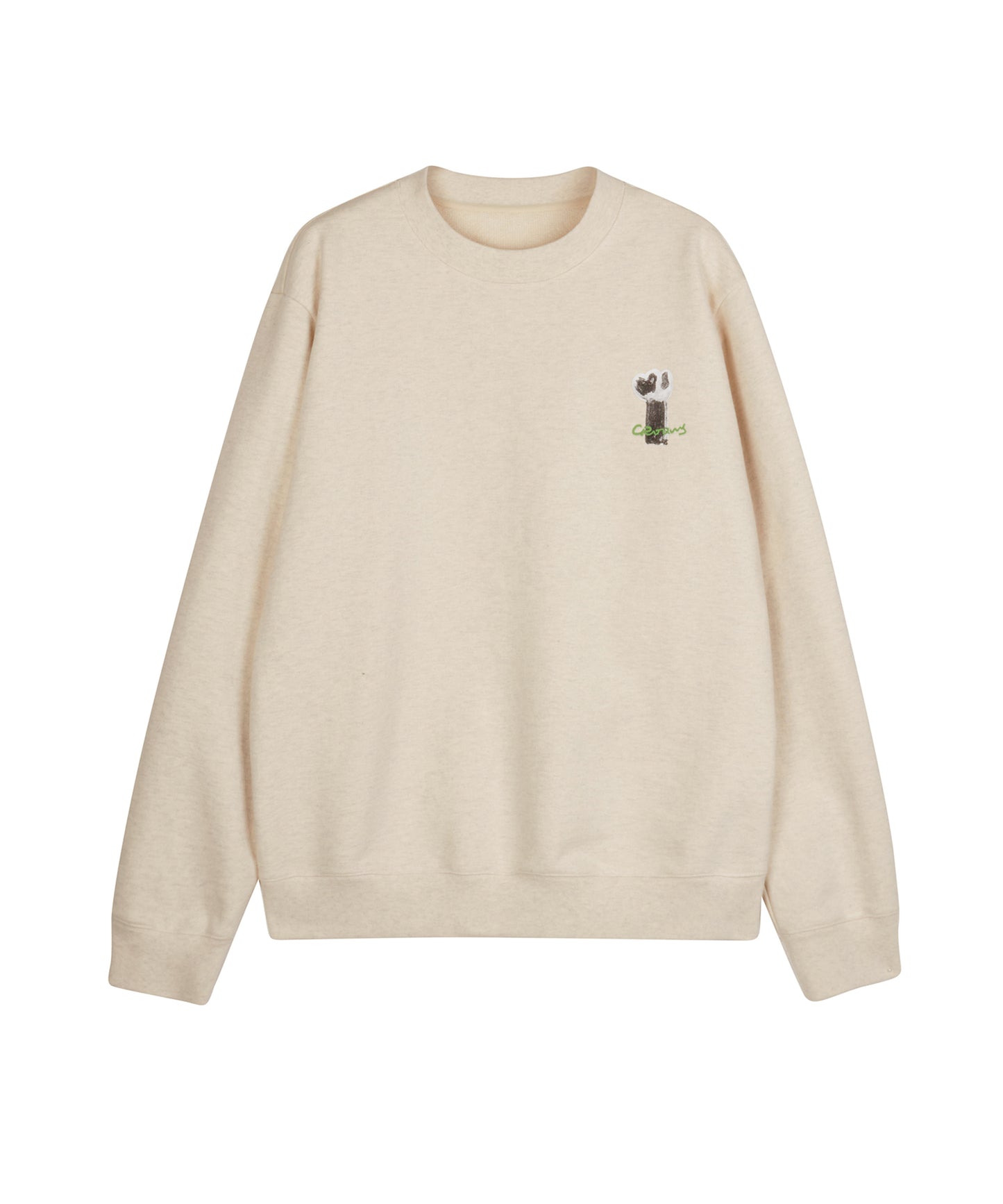 [CROQUIS]Whimsical Nature Print Sweatshirt