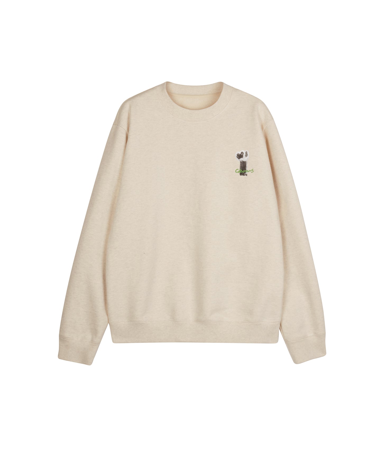 [CROQUIS]Whimsical Nature Print Sweatshirt