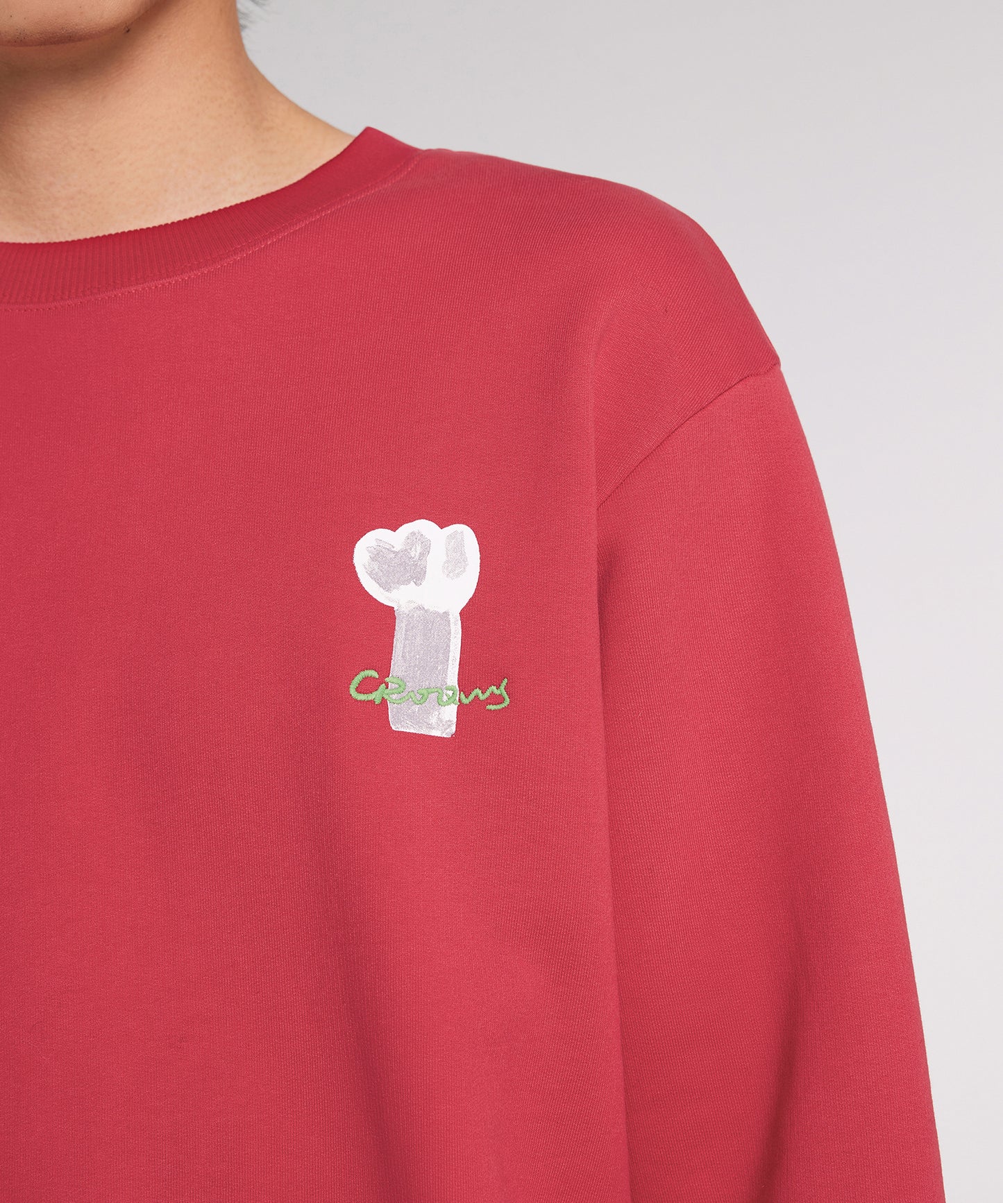 [CROQUIS]Whimsical Nature Print Sweatshirt