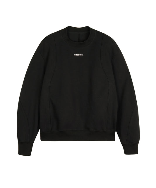 [CROQUIS]Curved Accent Logo Sweatshirt