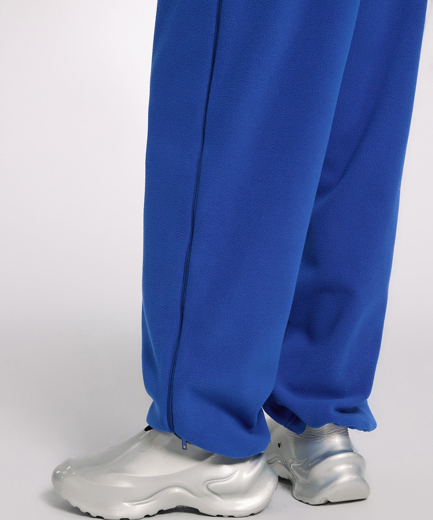 [CROQUIS]Double-zip Fleece Wide Pants