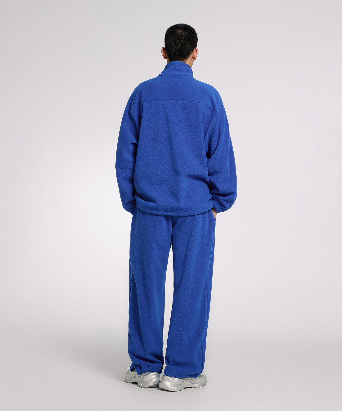 [CROQUIS]Double-zip Fleece Wide Pants