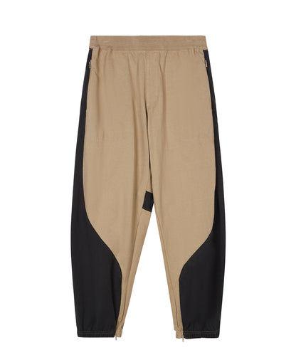 [CROQUIS]Color-block Zip-slit Jogger Pants