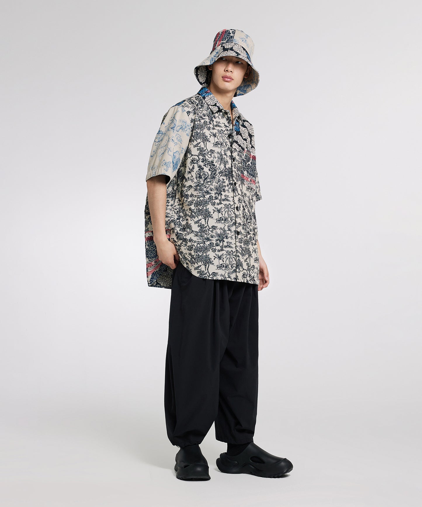 [CROQUIS]Floating Floral-jacquard Bucket Hat