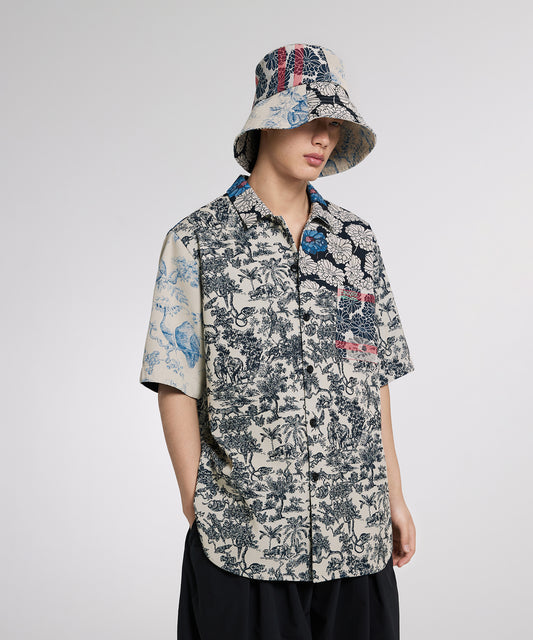 [CROQUIS]Floating Floral-jacquard Bucket Hat