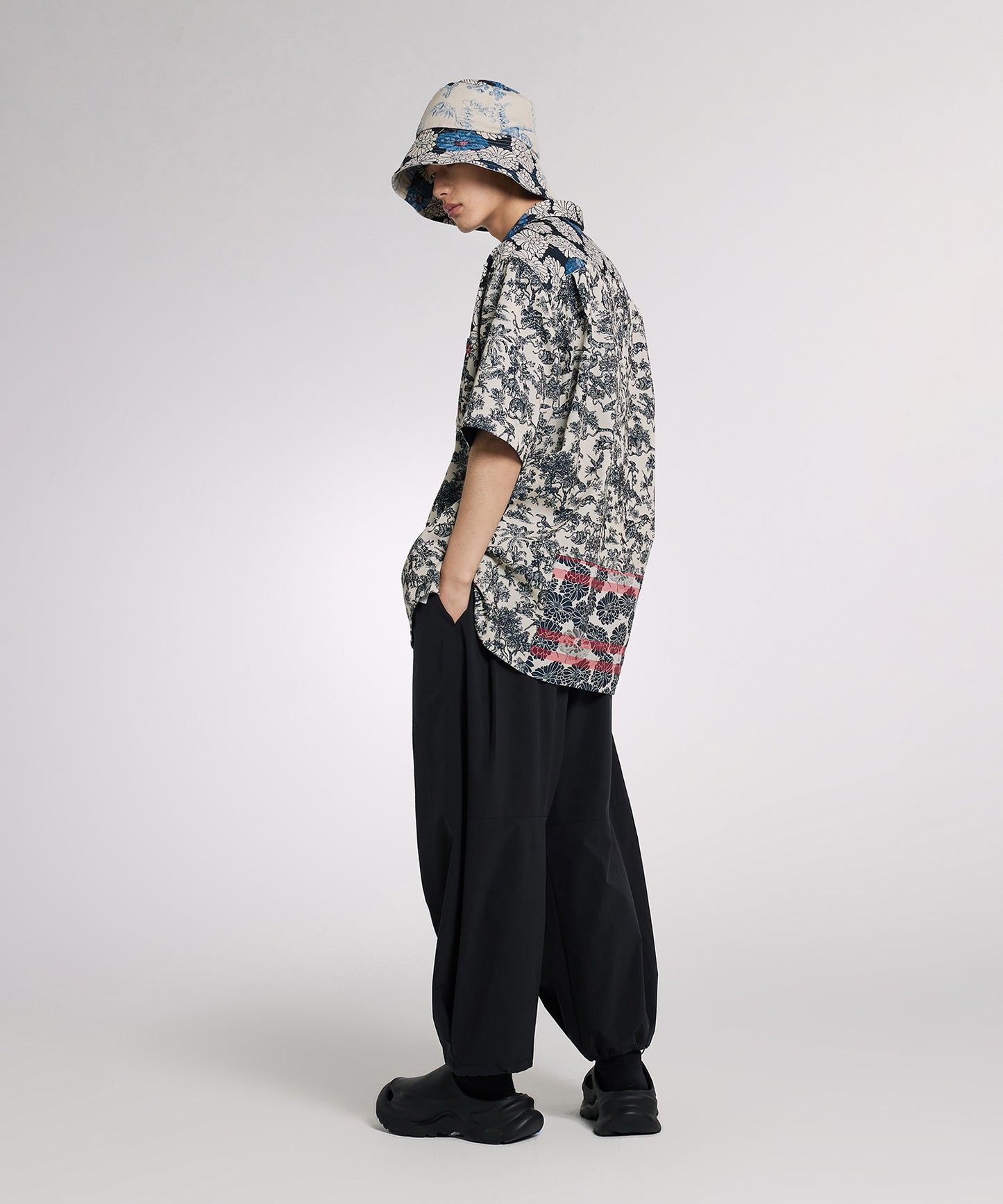 [CROQUIS]Floating Floral-jacquard Bucket Hat