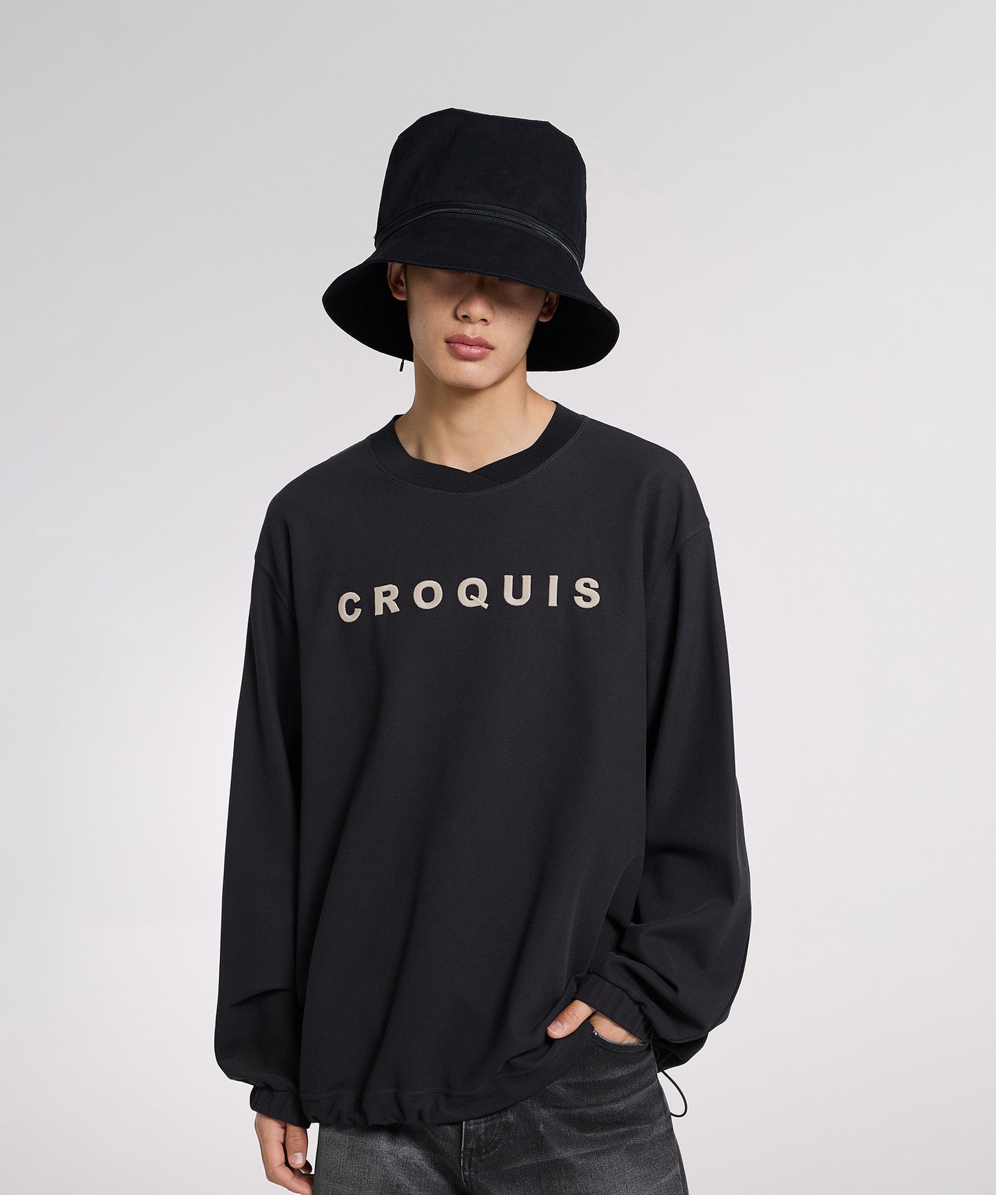 [CROQUIS]2-way Zip-off Crown Bucket Hat