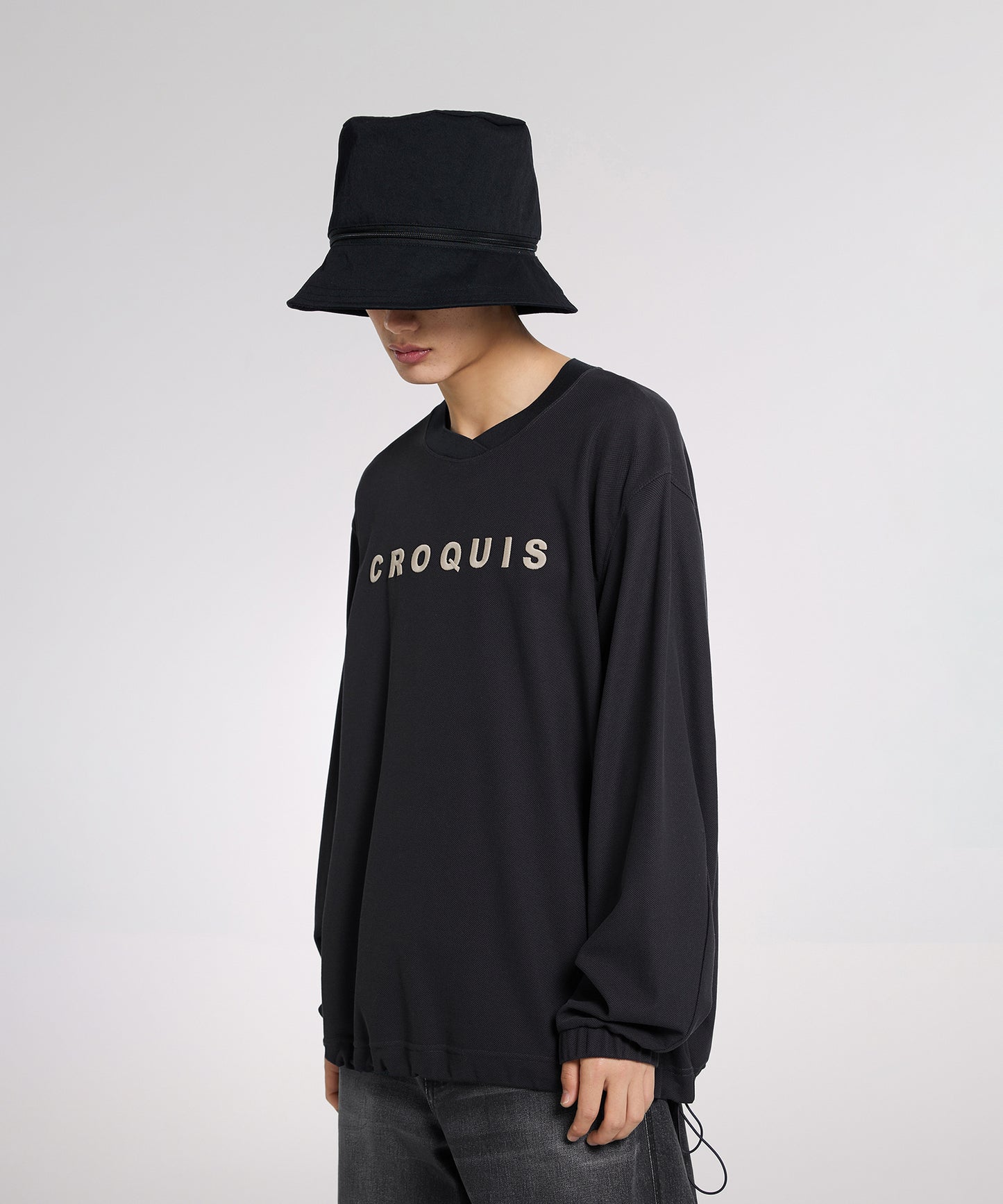 [CROQUIS]2-way Zip-off Crown Bucket Hat