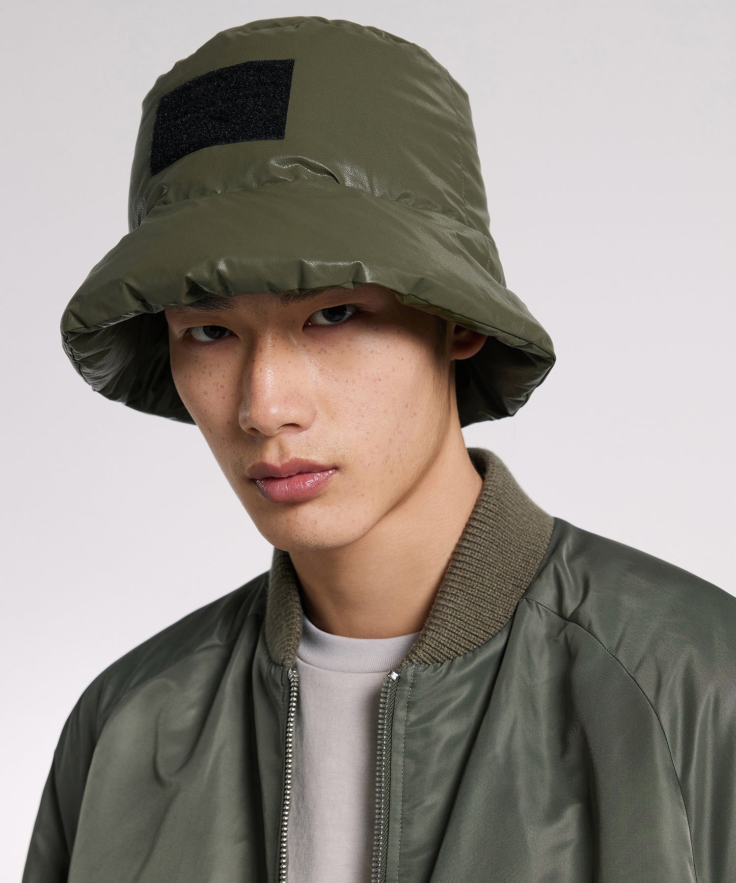 [CROQUIS]Logo-patch Down Bucket Hat