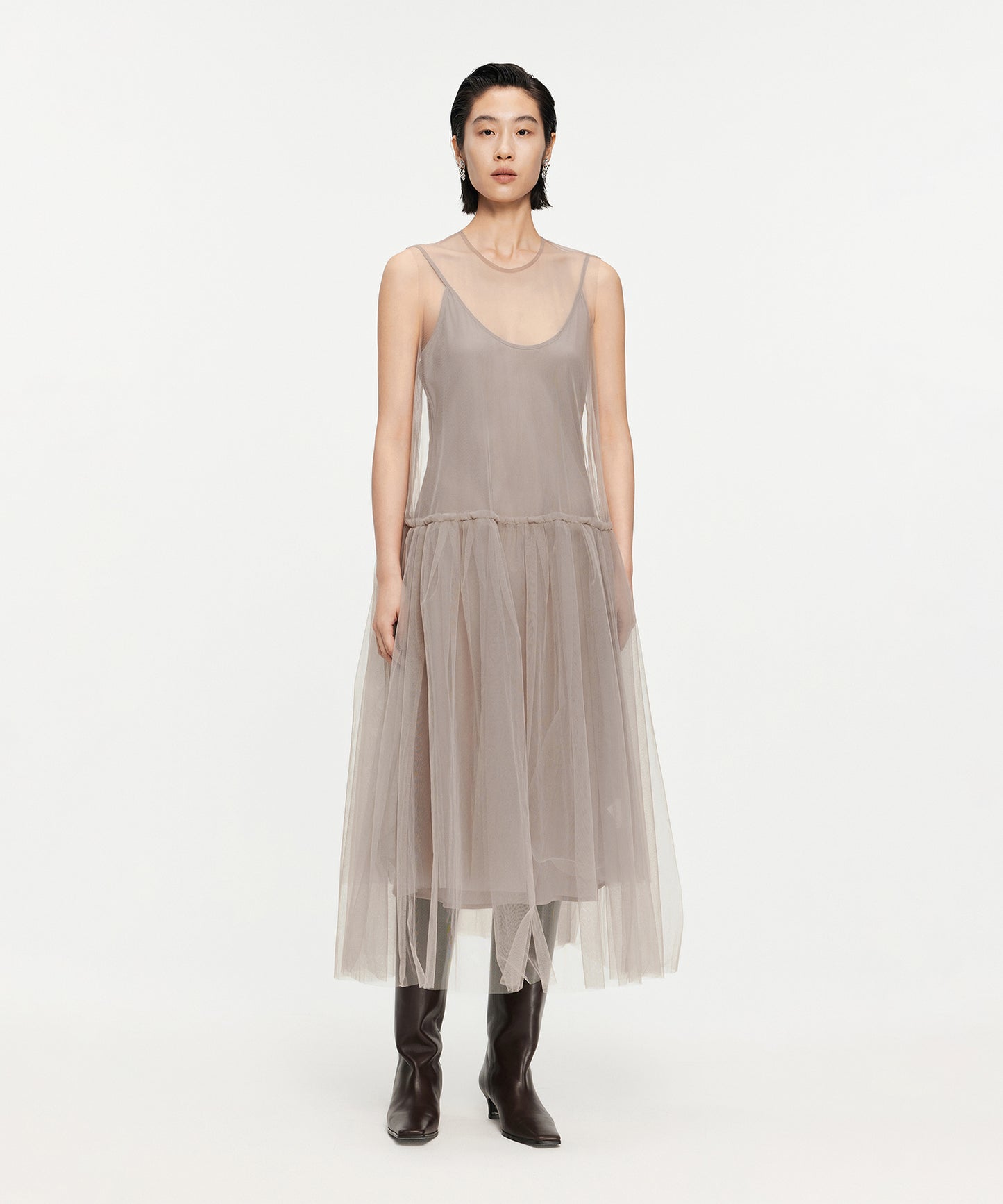 Ethereal Sheer Tulle Dress