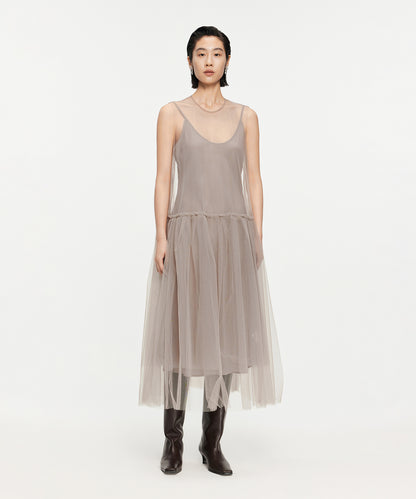 Ethereal Sheer Tulle Dress