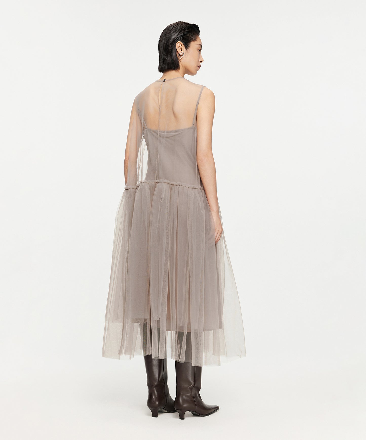 Ethereal Sheer Tulle Dress