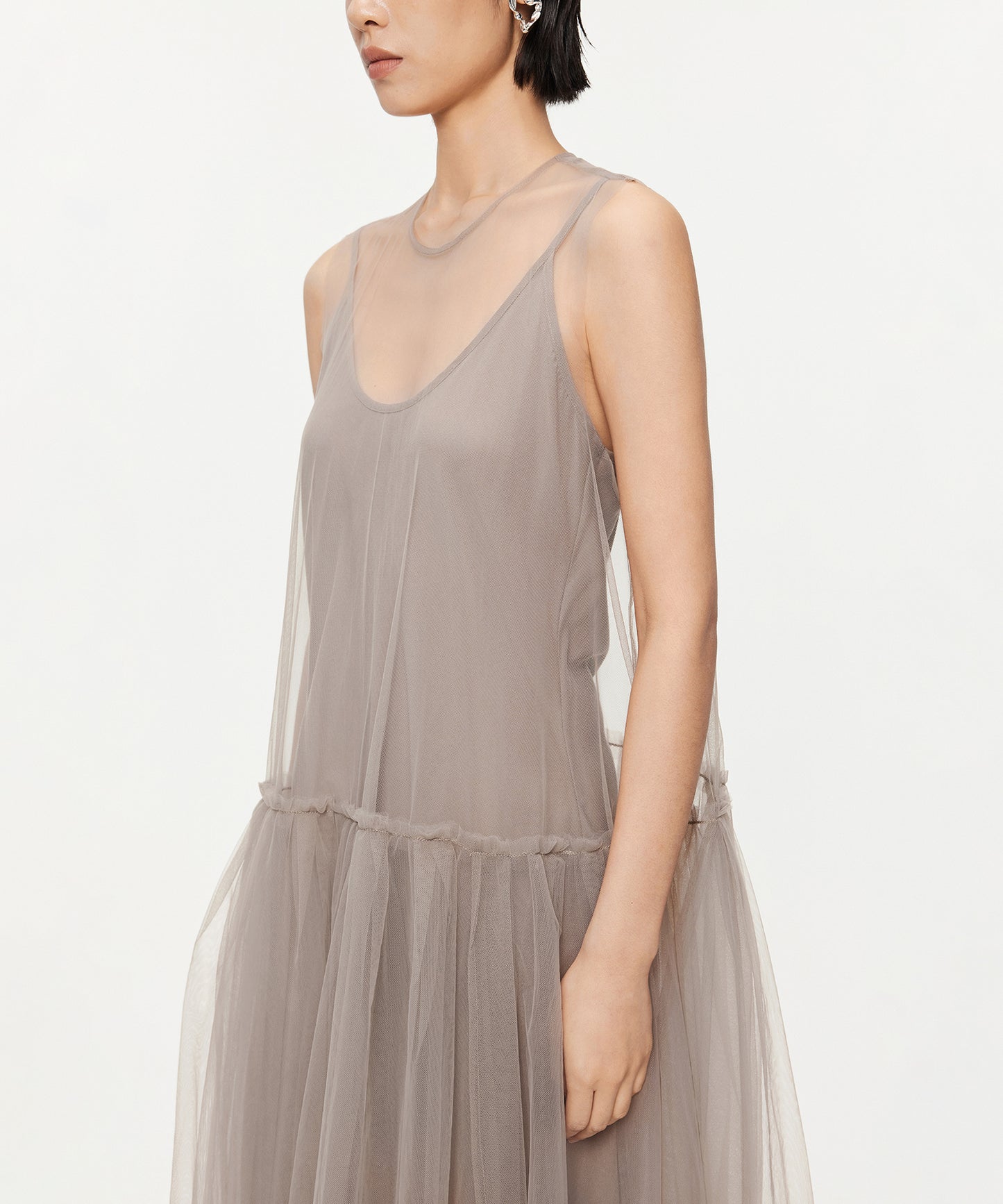 Ethereal Sheer Tulle Dress