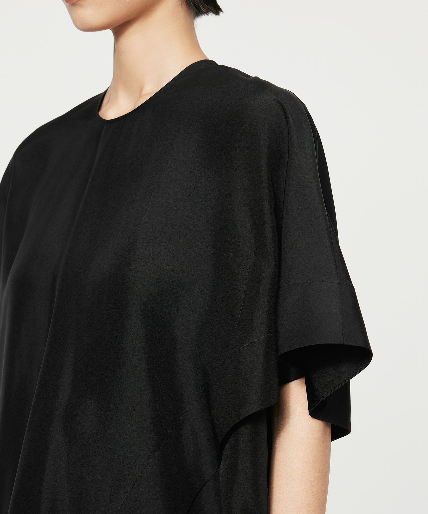 Elegant Silk Asymmetrical Top