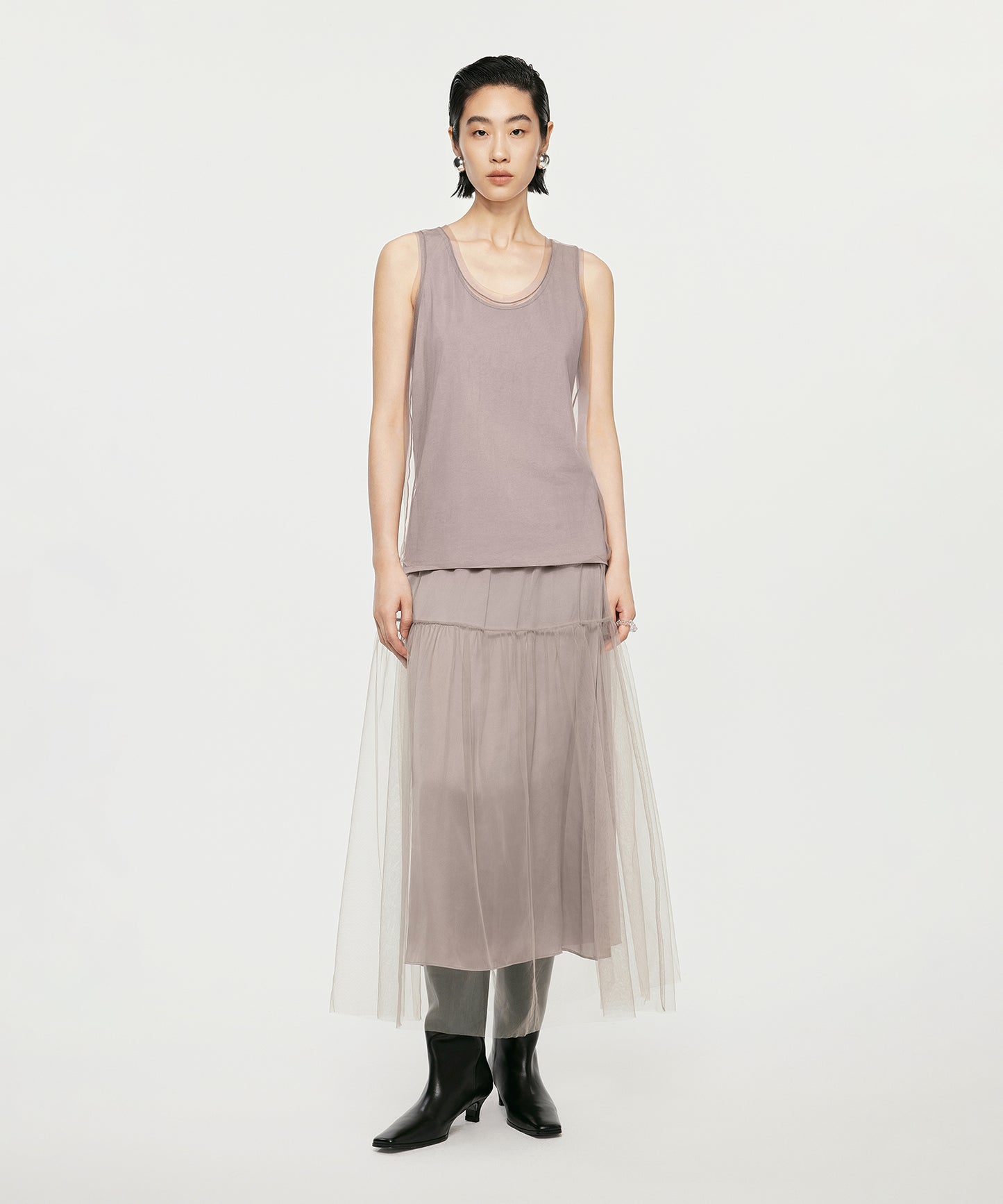 Light & Sheer Tulle Tank Top