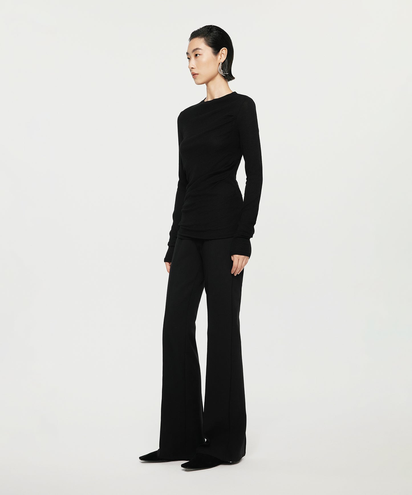 Elegance Dual-layer Flared Trousers