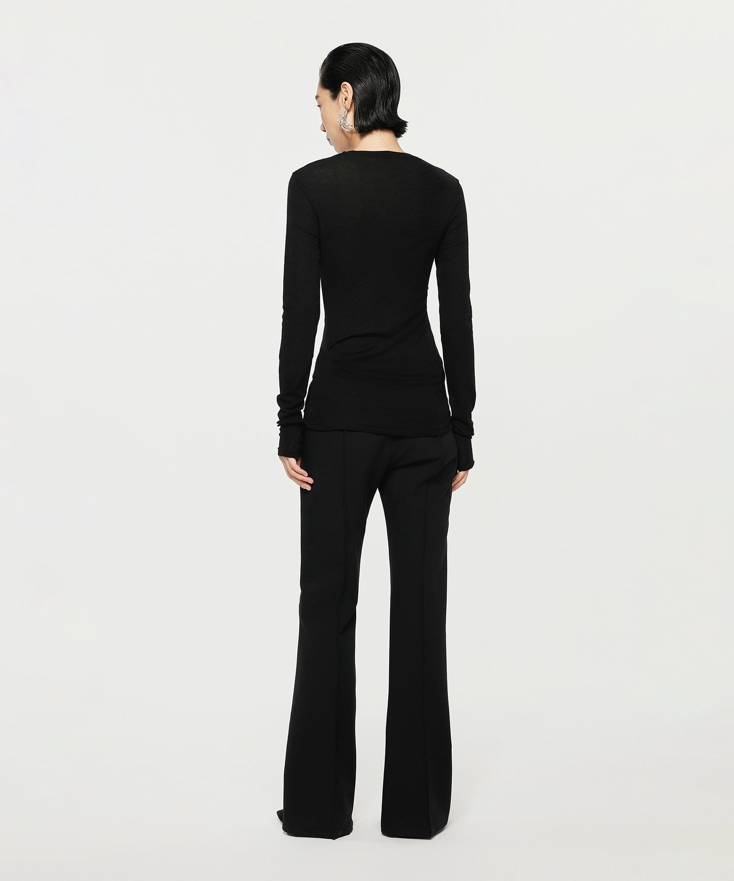 Elegance Dual-layer Flared Trousers