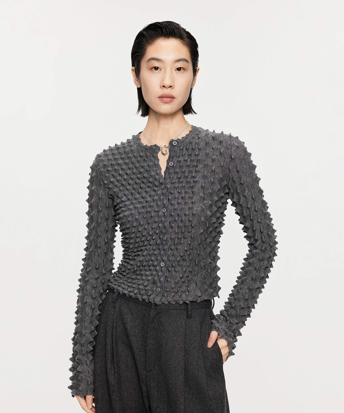 Three-dimensional Texture Cardigan