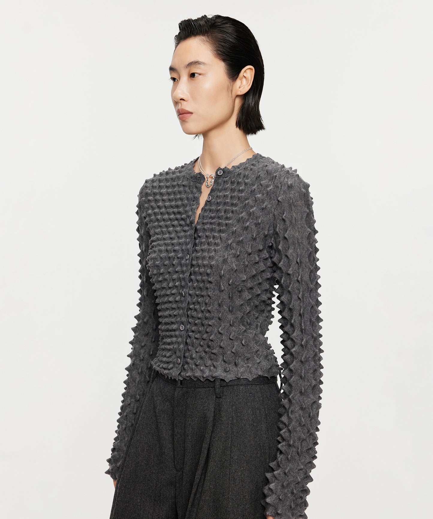 Three-dimensional Texture Cardigan