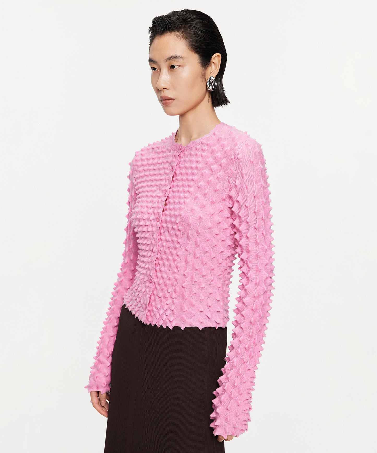 Three-dimensional Texture Cardigan